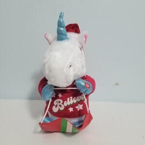 Holiday Time Animated Unicorn On Sled Singing Believe Tested & Works 8725-1M3